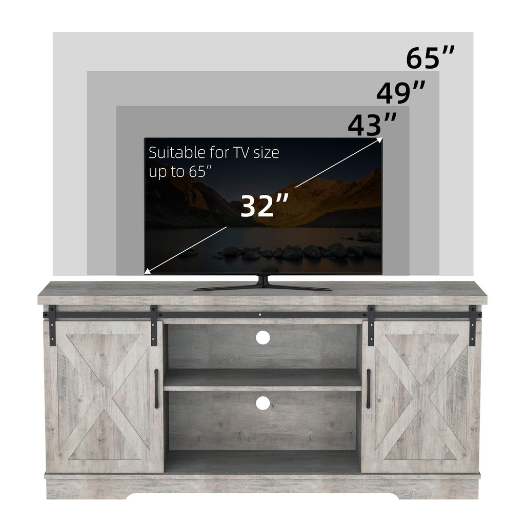 65 Inch Oak TV Stand with Storage Cabinet N3203