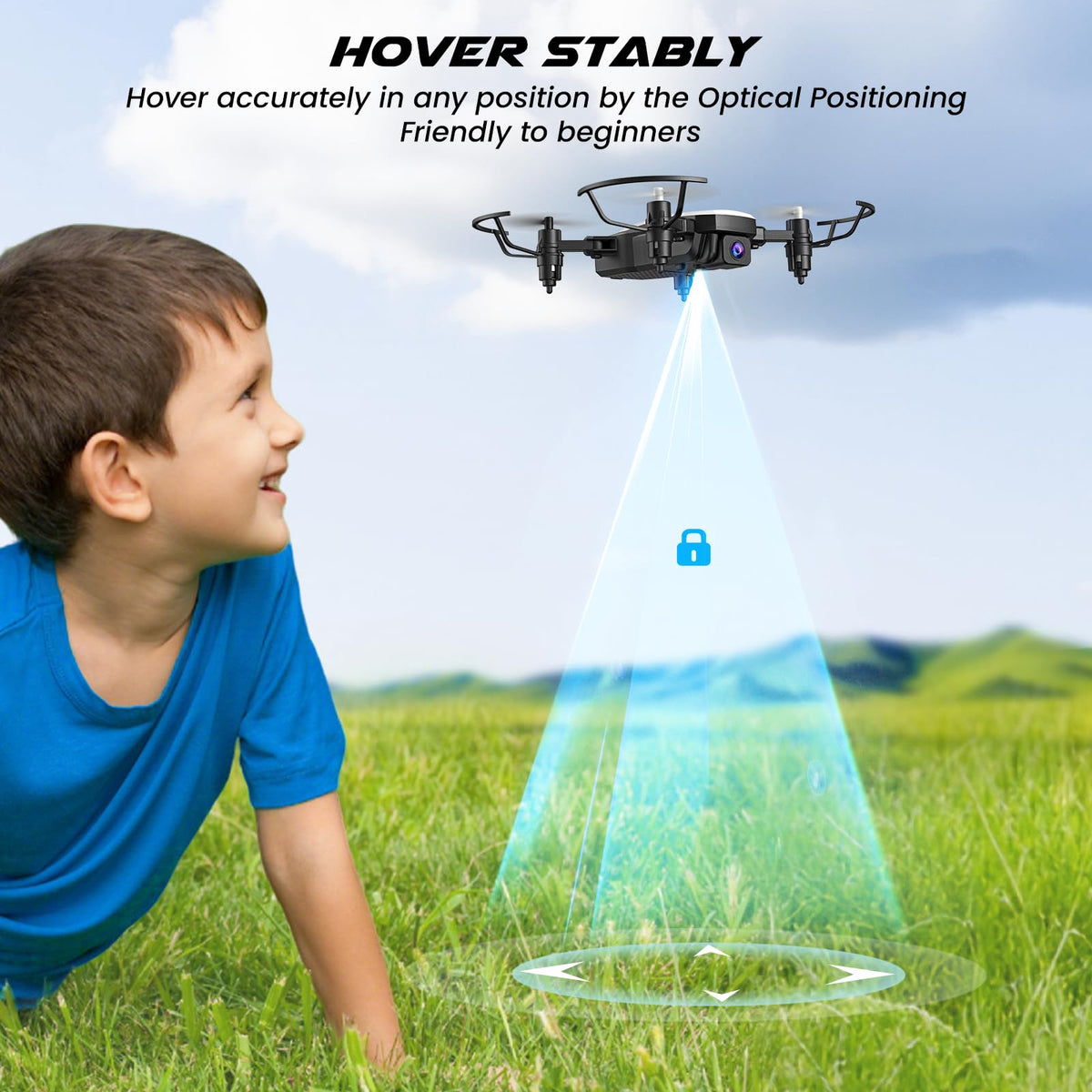 Mini Drone with 720P Camera, Foldable RC Quadcopter, White N873161