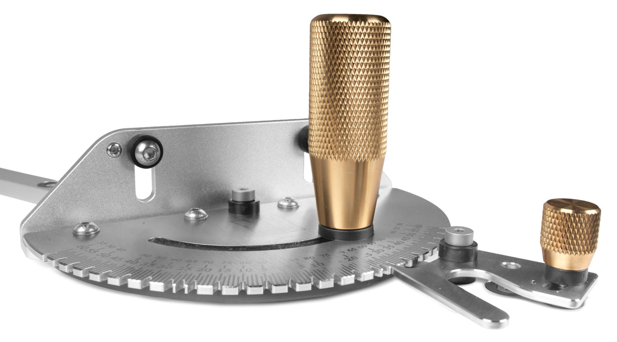 Steel and Brass Miter Gauge with 27 Angle Stops O23645