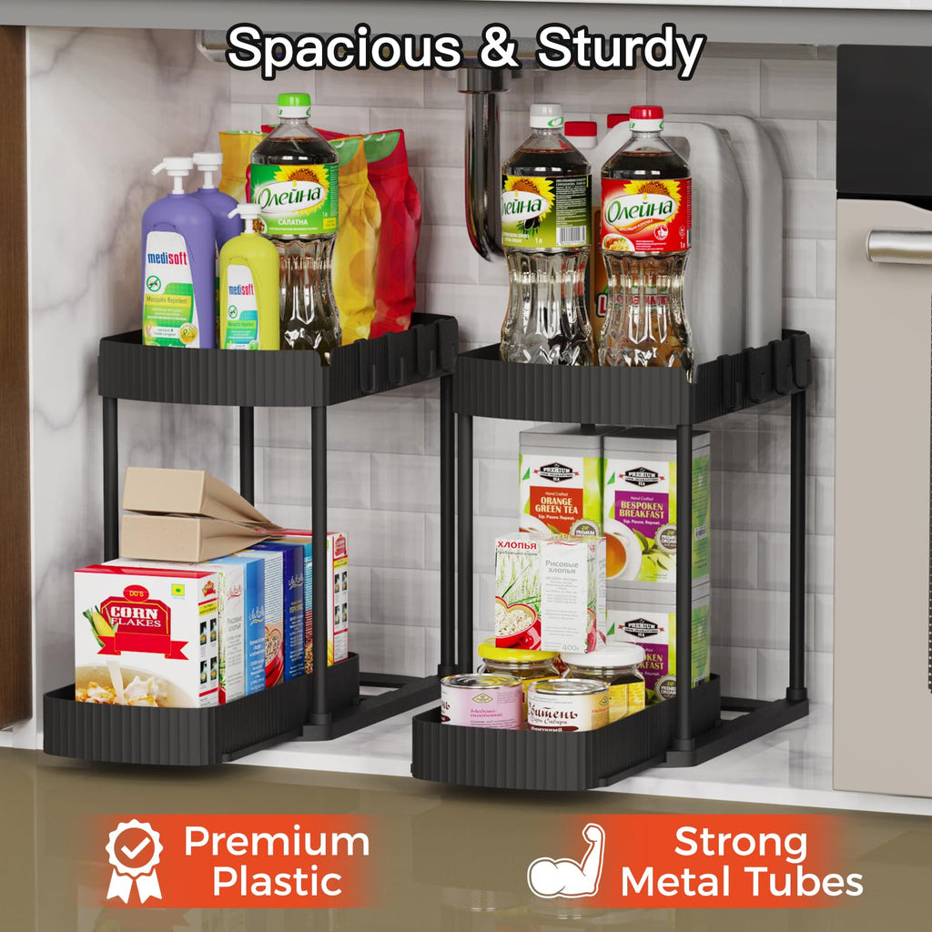 2 Packs Under Sink Pull-Out Storage Organizers K897278