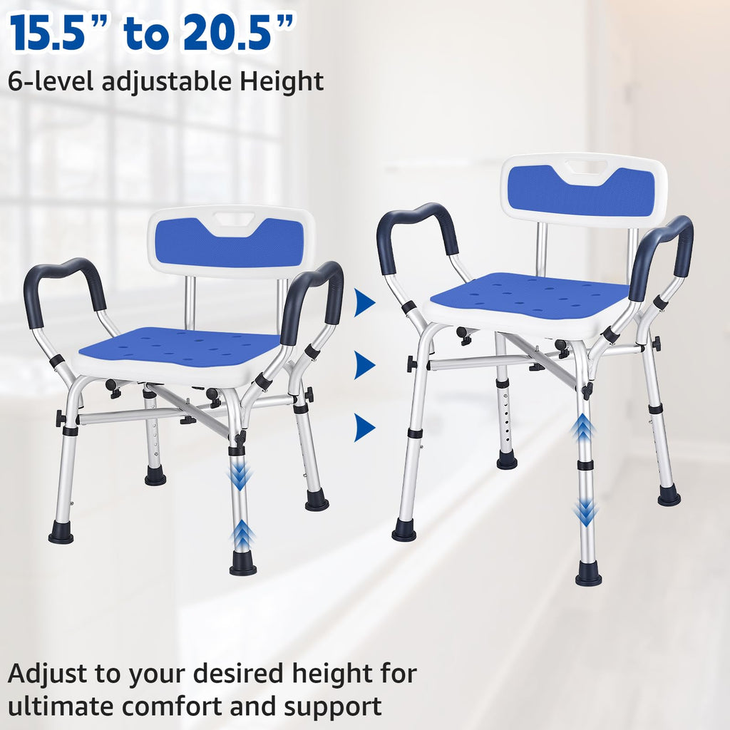 Blue Adjustable Shower Chair C7950