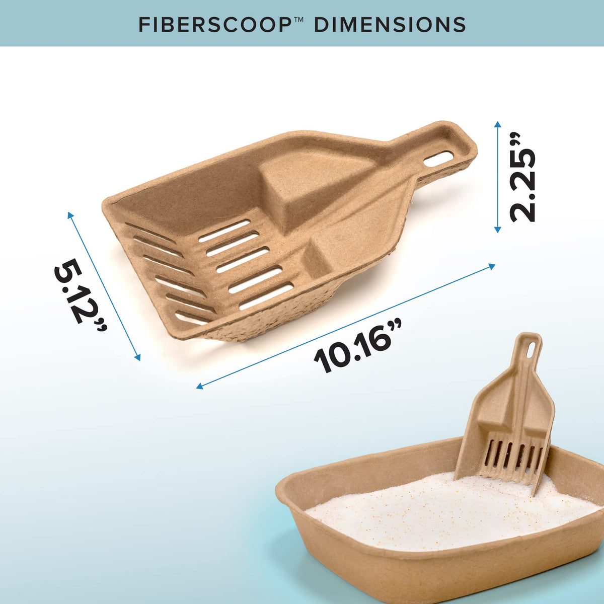 Large Disposable Cat Litter Box + Disposable Litter Scooper J947321