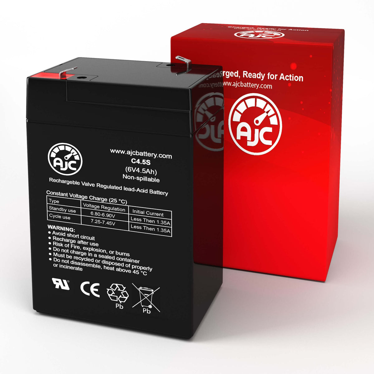 6V 4.5Ah Sealed Lead Acid Battery I50448