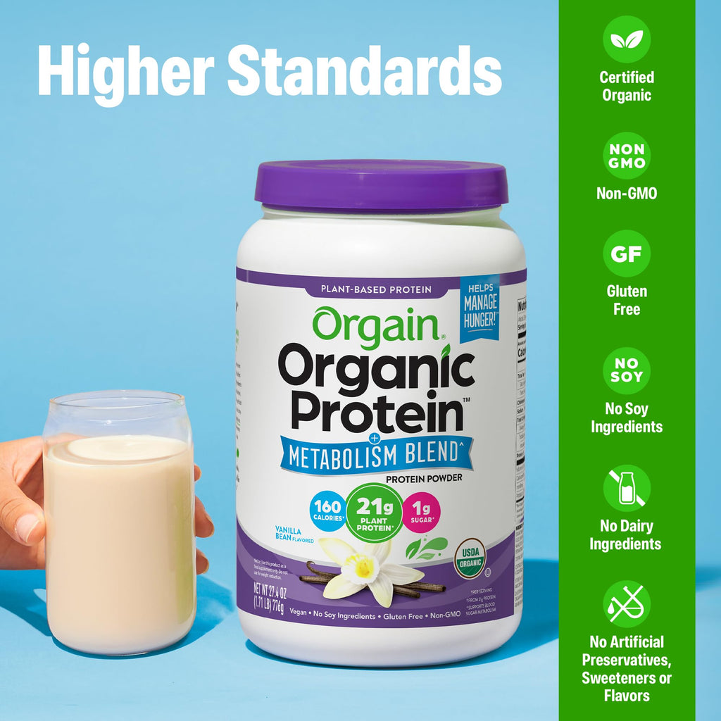 Organic Vegan Protein Powder Vanilla 1.71lb N34977