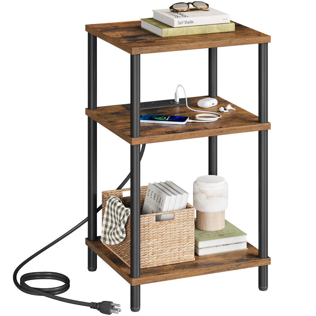 Side Table with Charging Station, 3-Tier End Table G607183