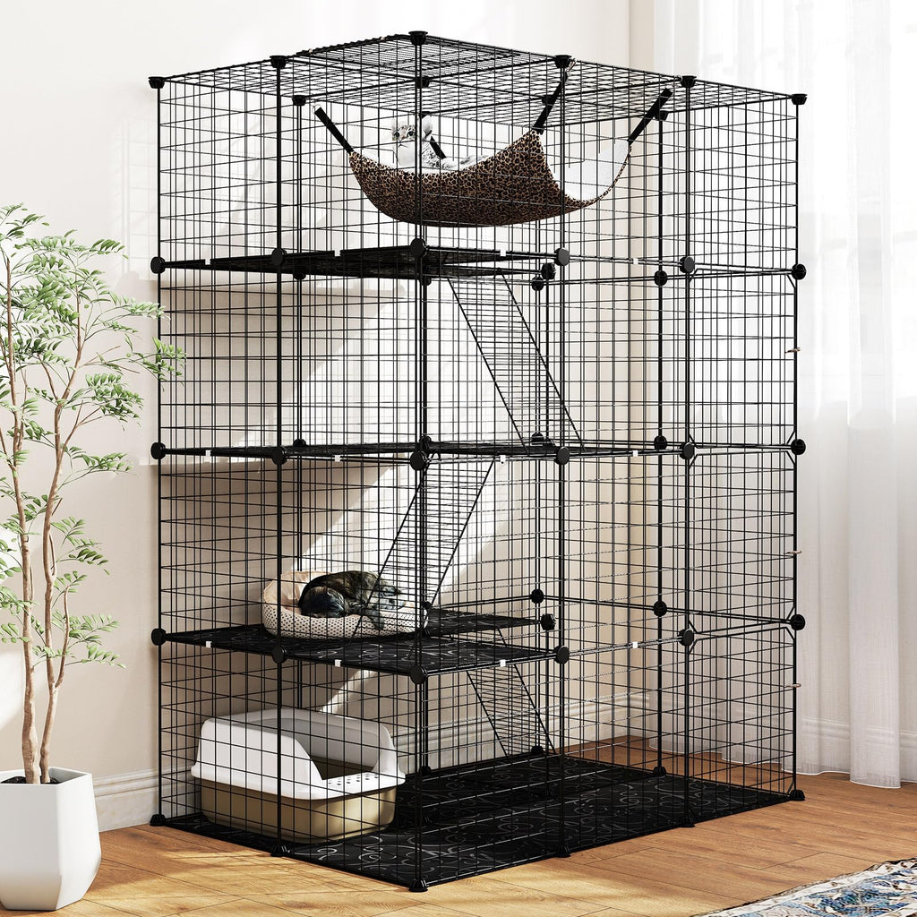 56" 4-Tier Cat Enclosure with Skylight N93636