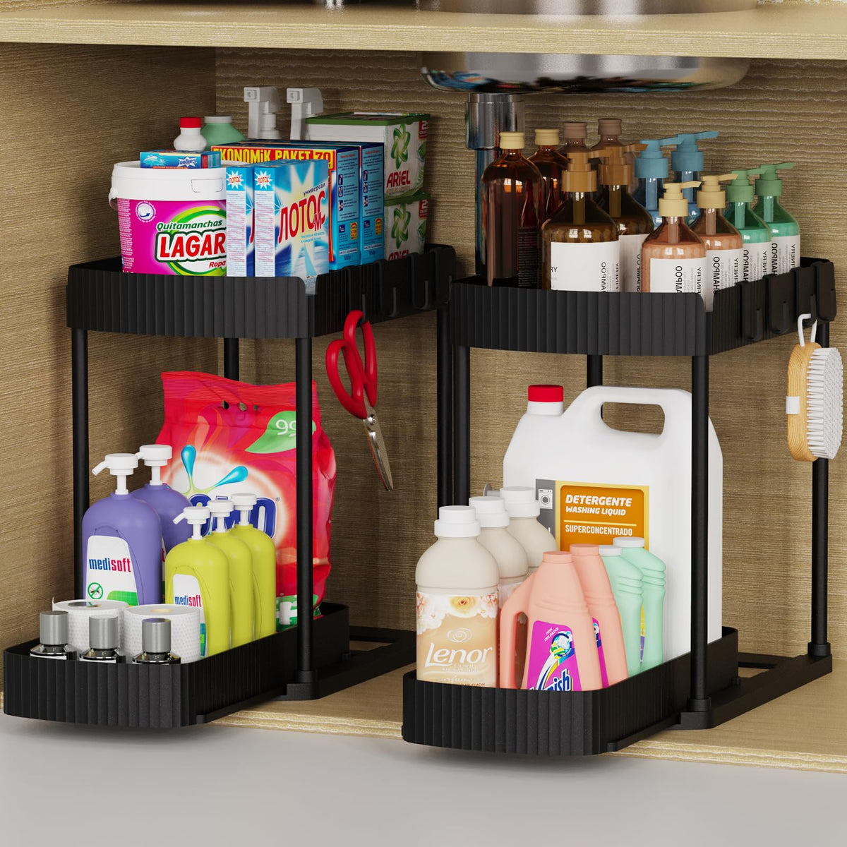 2 Packs Under Sink Pull-Out Storage Organizers K897278