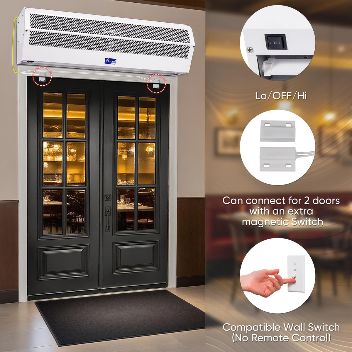 42" 2 Speeds 1350CFM Indoor Air Curtain I566152