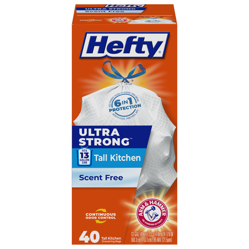 13 Gal White Unscented Kitchen Trash Bags Y430693