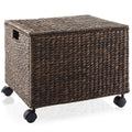 Espresso Rolling File Organizer with Lid and Wheels N8635