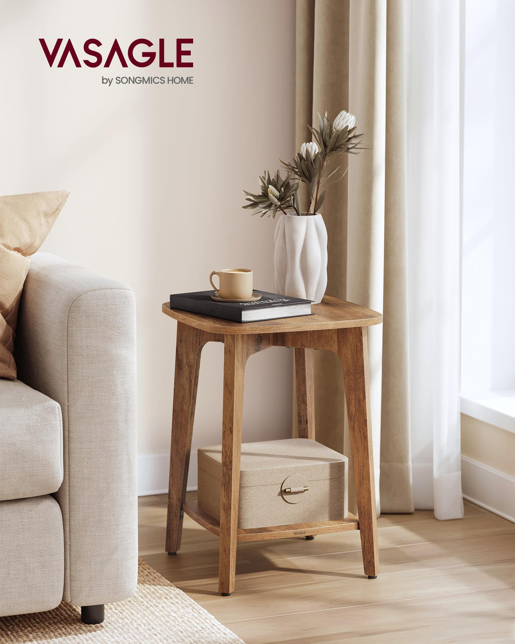 2-Tier Small Square Side Table Set of 2 Q91583