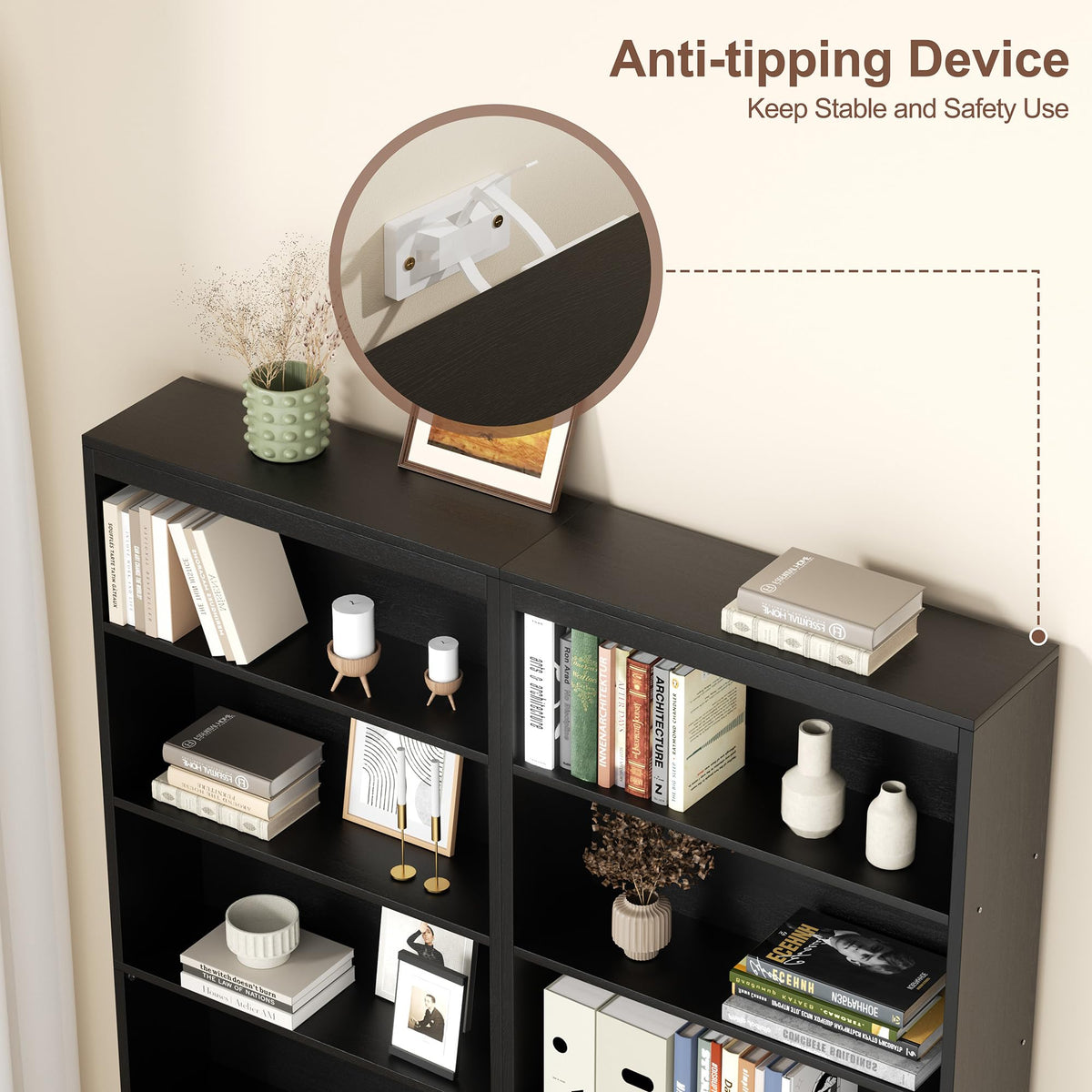 71" H Tall Wood Bookshelf I607078