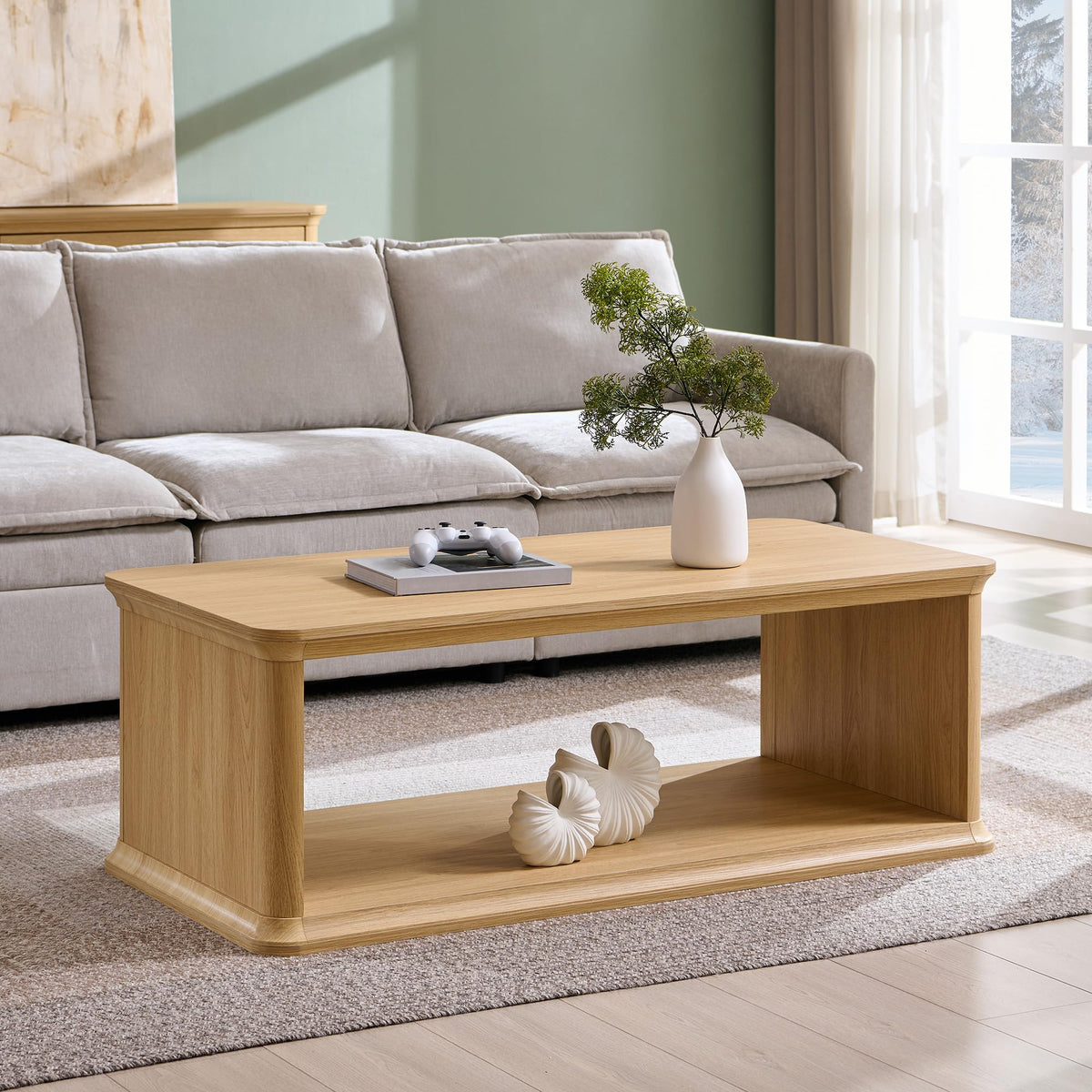 47.6" Wood Coffee Table L675160