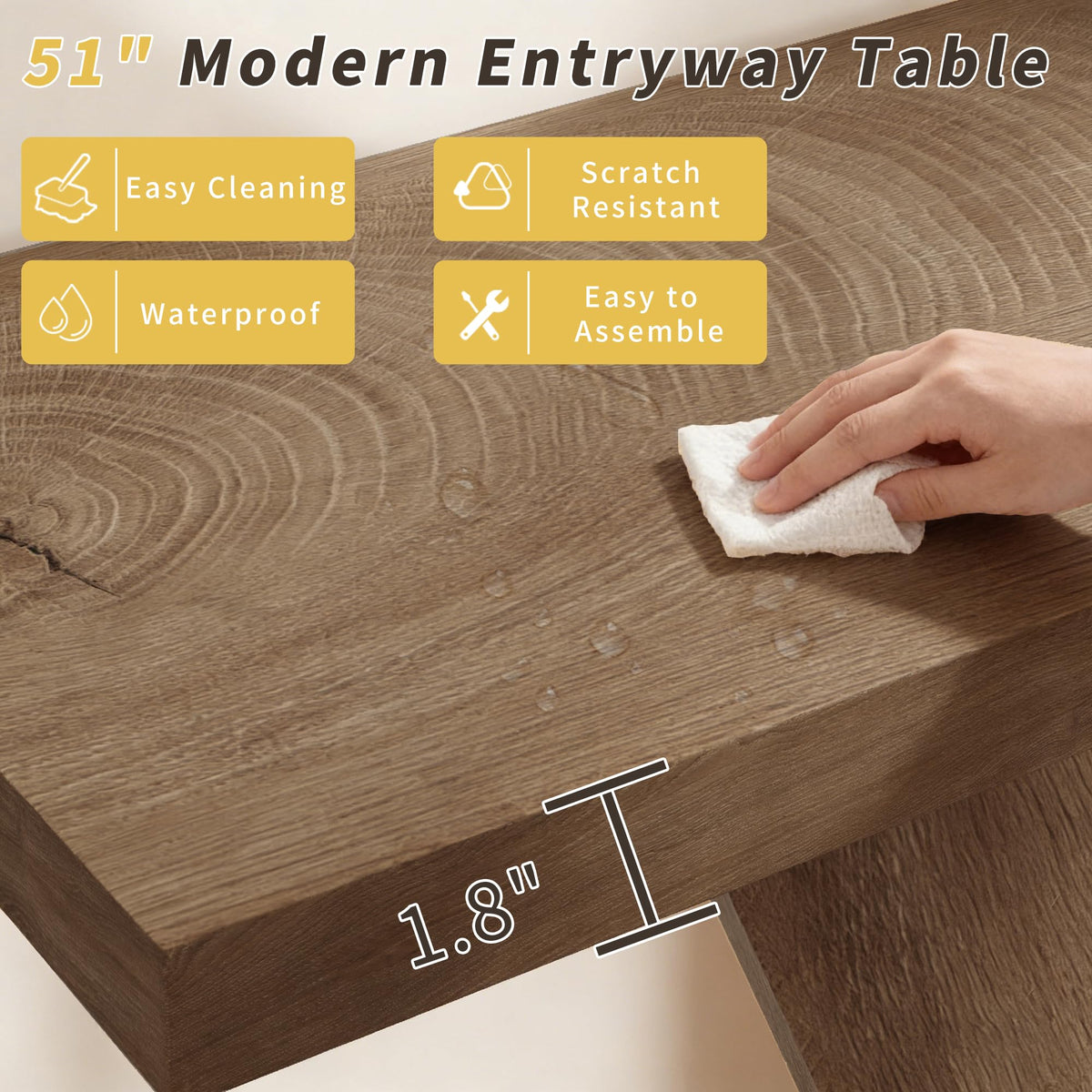 51" Wood Console Table I728599