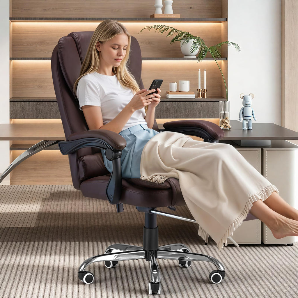 Massage Office Chair with Heat Function & Footrest L40134
