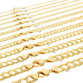 10K Yellow Gold Cuban Curb Link Chain Necklace R4991