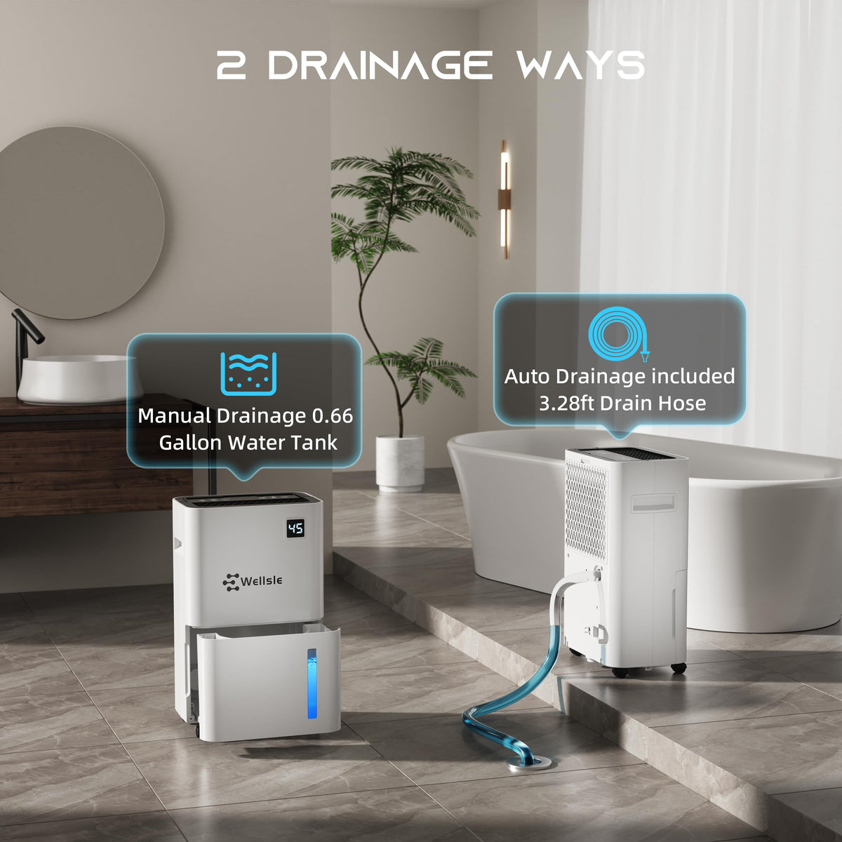 50 Pint Dehumidifier with Drain Hose O48112