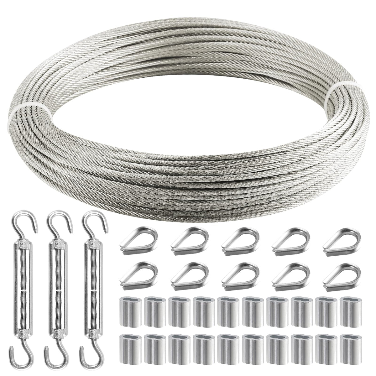 1/8 Inch 120FT Stainless Steel Wire Rope J69318