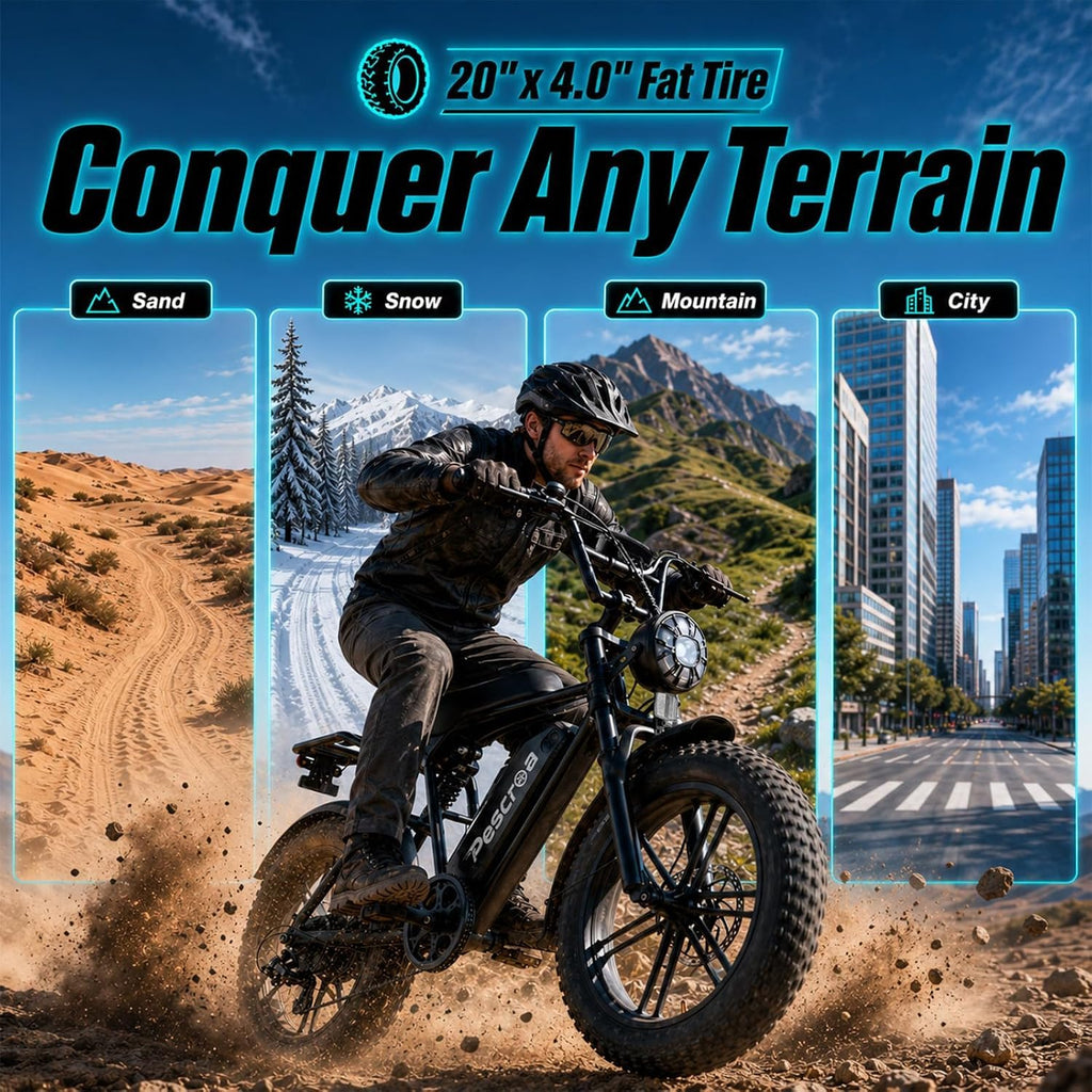 1500W Peak 20" Fat Tire Electric Bike F6606