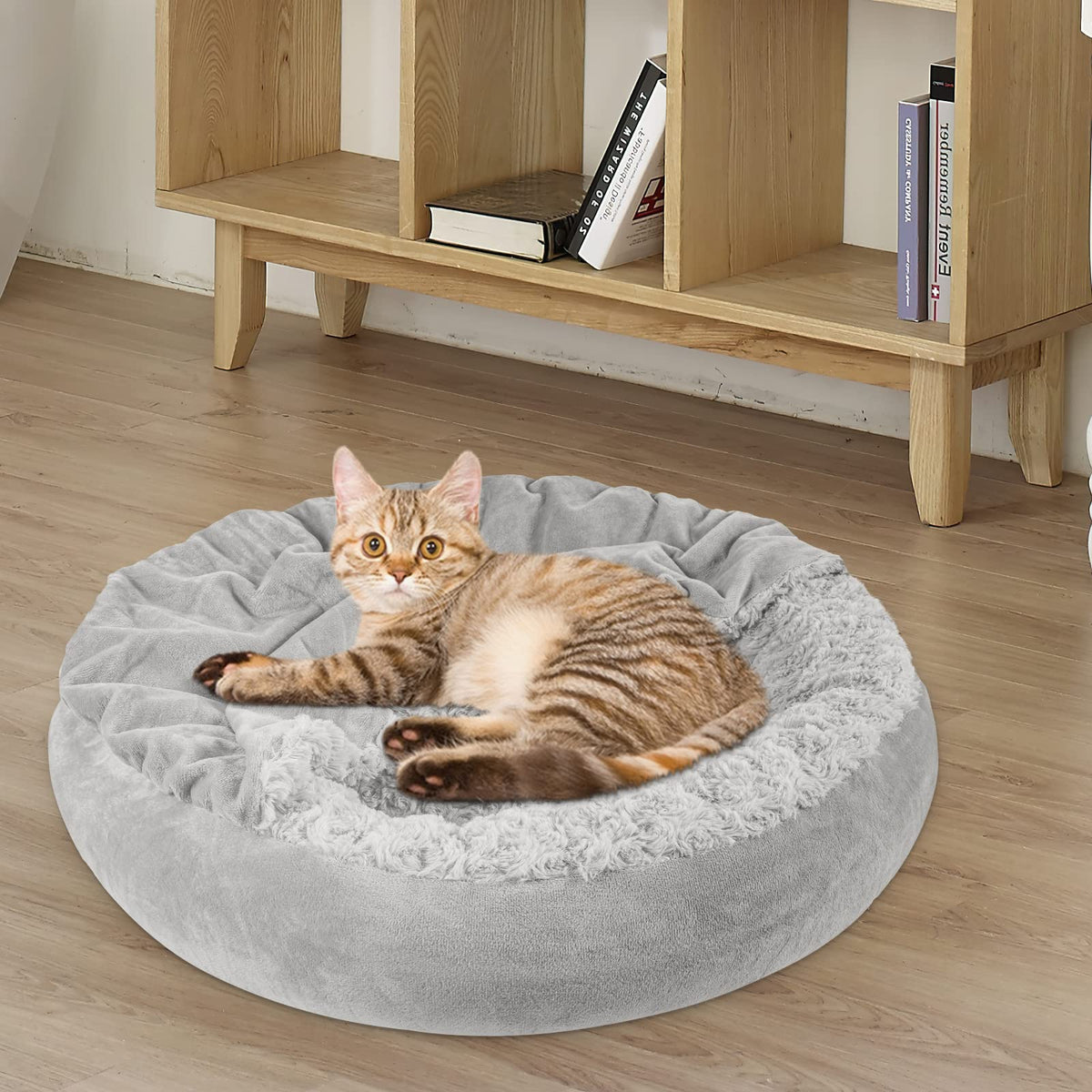 Hooded Blanket Donut Round Dog Bed 23 inch R1286