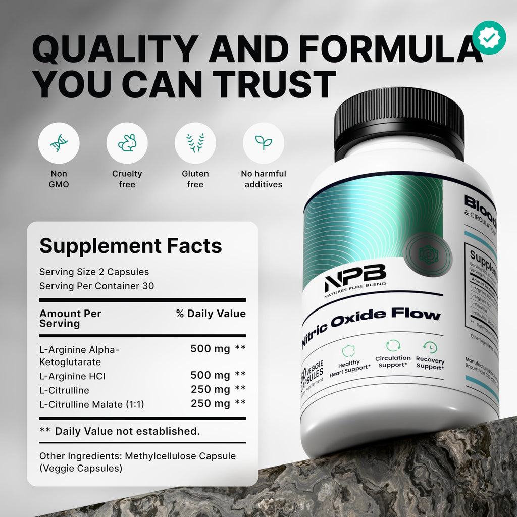L-Arginine L-Citrulline 1500MG Nitric Oxide Supplements I18238