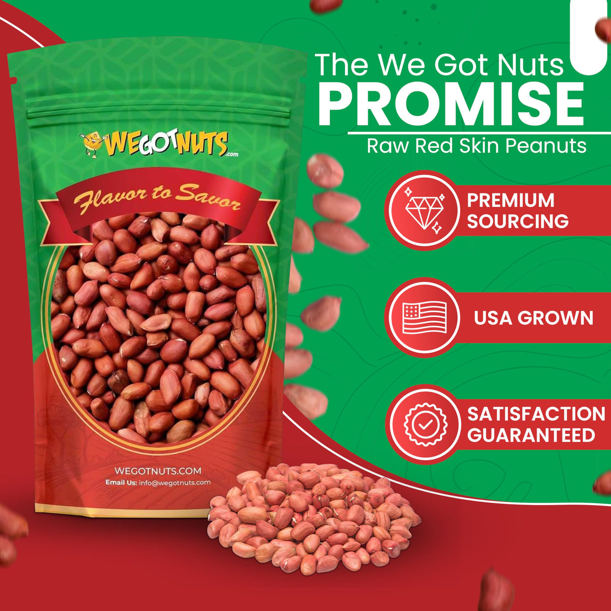Red Skin Peanuts Unsalted 5LB Bag E436