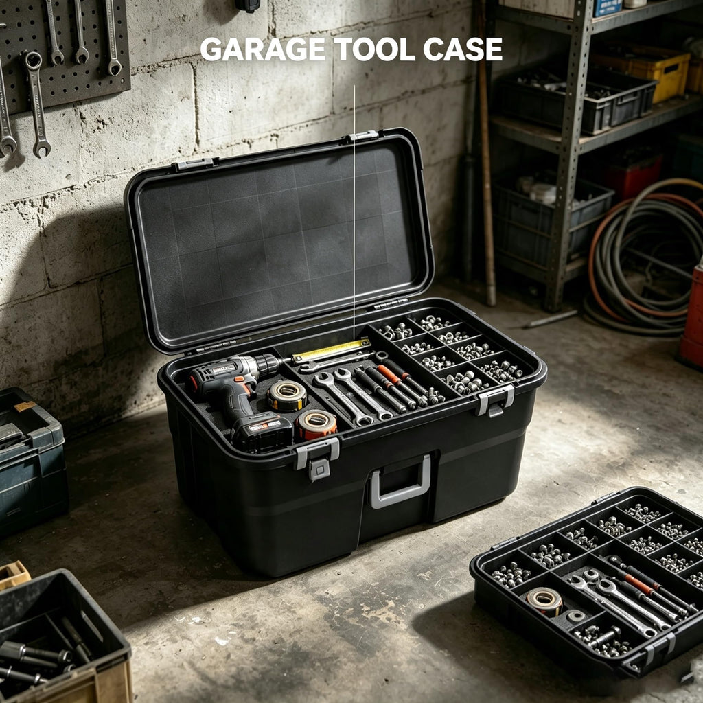 2 Pack 22 Gallon Black Wheeled Lockable Plastic Storage Trunk R555