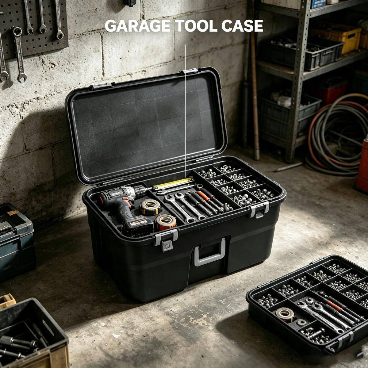 2 Pack 22 Gallon Black Wheeled Lockable Plastic Storage Trunk R555