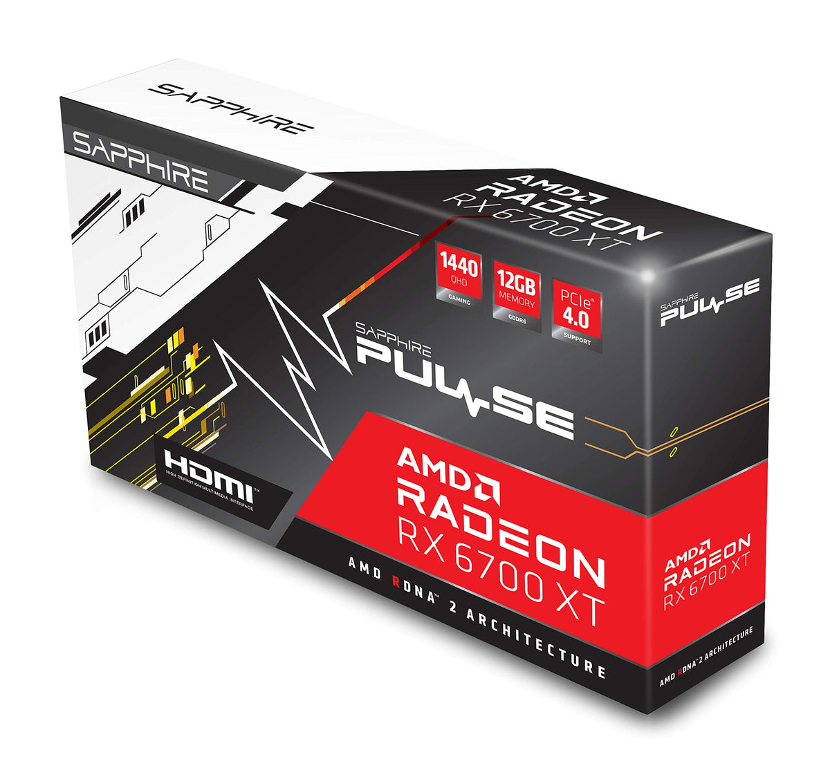 AMD Radeon RX 6700 XT 12GB GDDR6 Gaming Graphics Card D679930