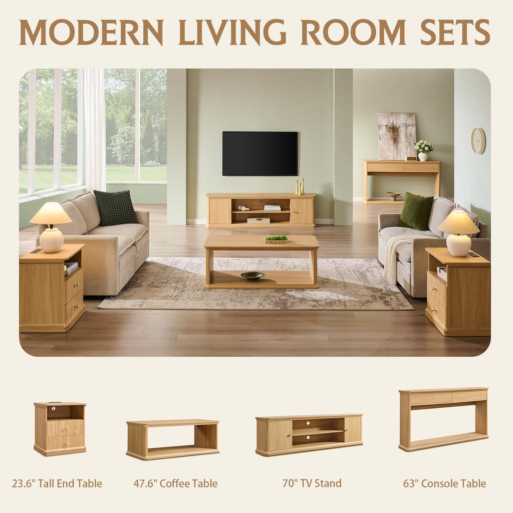 47.6" Wood Coffee Table L675160