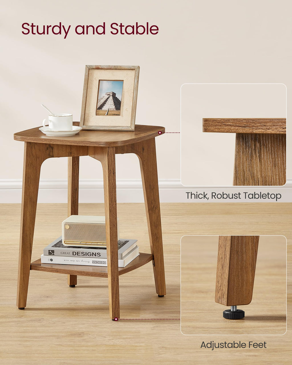 2-Tier Small Square Side Table Set of 2 Q91583