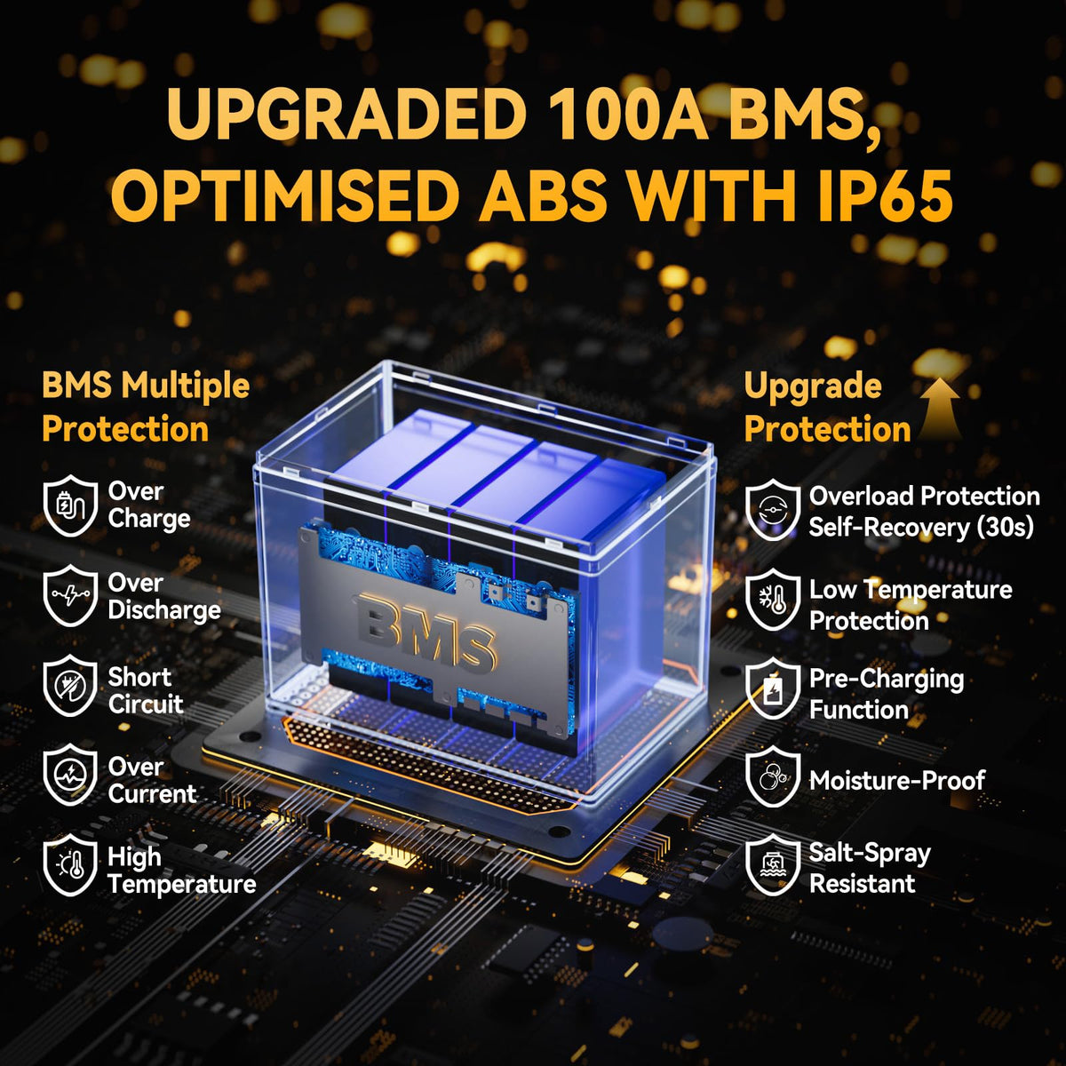 12V 100Ah LiFePO4 Lithium Battery T834