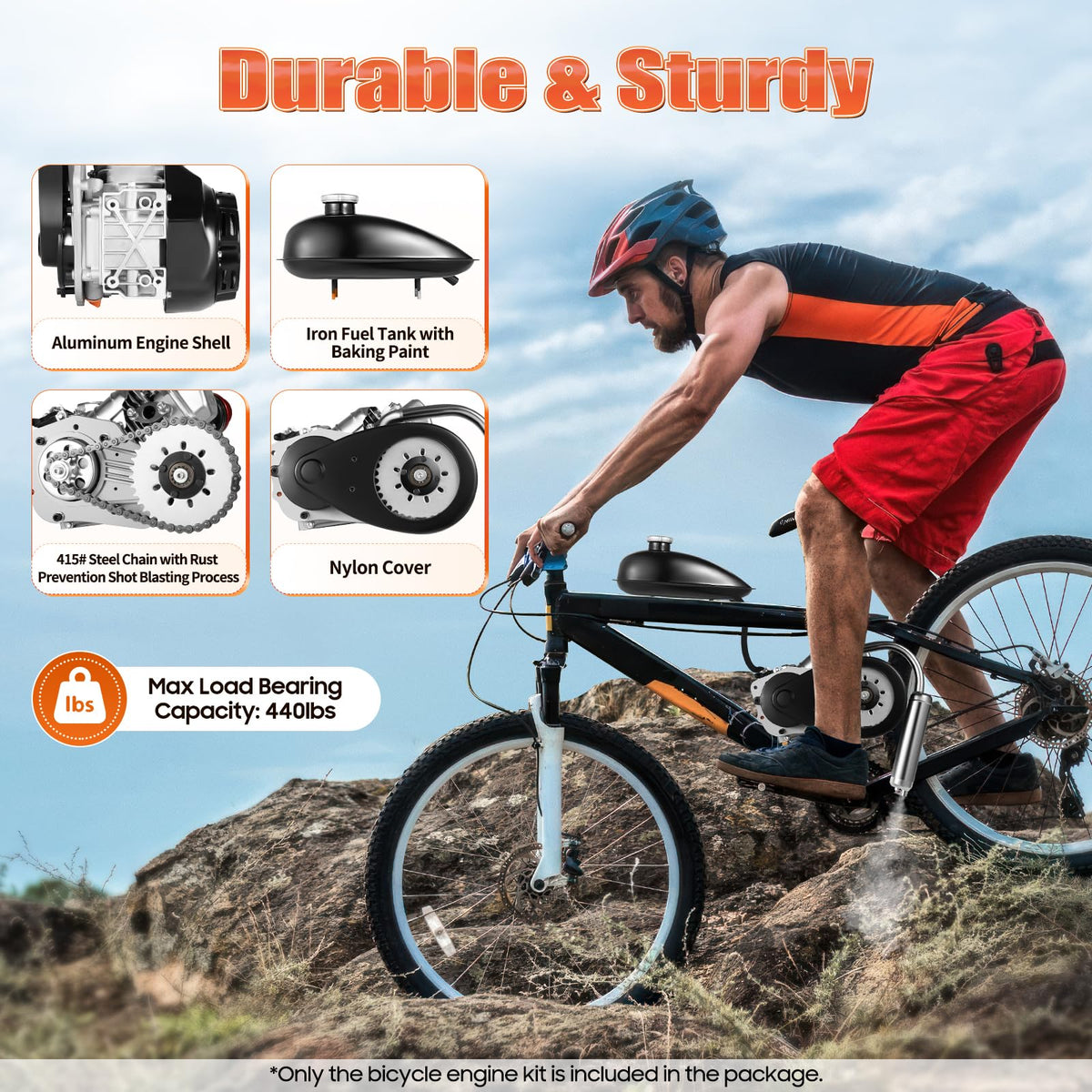 100CC 4 Stroke Bicycle Engine Kit with Chain Drive B885577