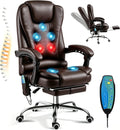 Massage Office Chair with Heat Function & Footrest L40134