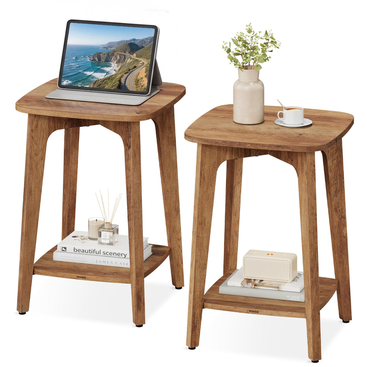 2-Tier Small Square Side Table Set of 2 Q91583