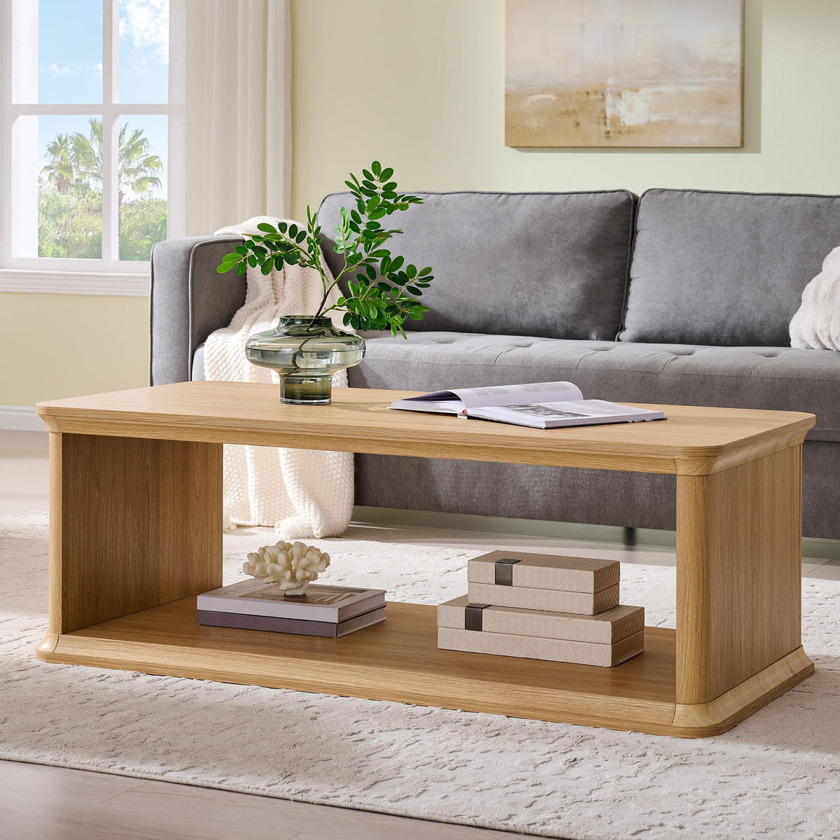 47.6" Wood Coffee Table L675160