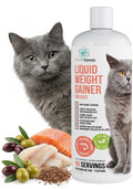 High Calorie Cat Weight Gainer Supplement Salmon Flavor 16oz J9854