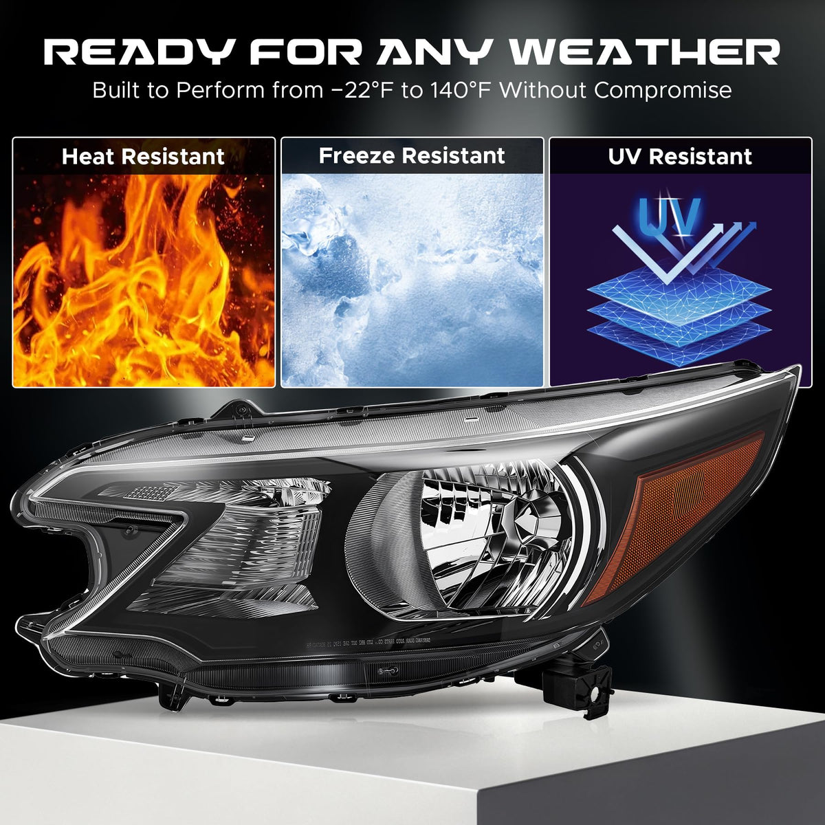 Headlight Compatible with 2012-2014 Honda CR-V Halogen Type T855