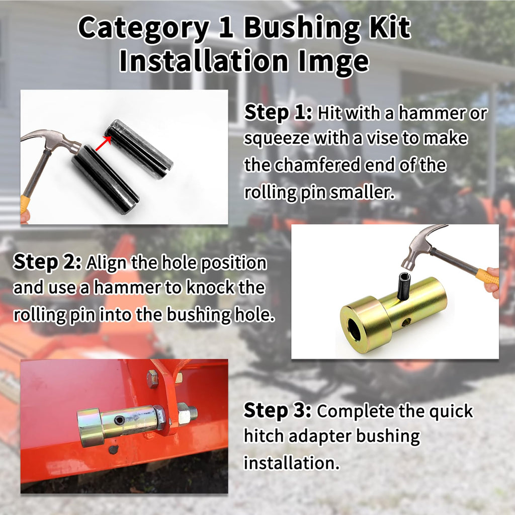 Quick Hitch Adapter Bushing Set with Top Link Bushings, 2 Pair, Gold Z73568