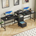Two Person Desk with Charging Station L56065