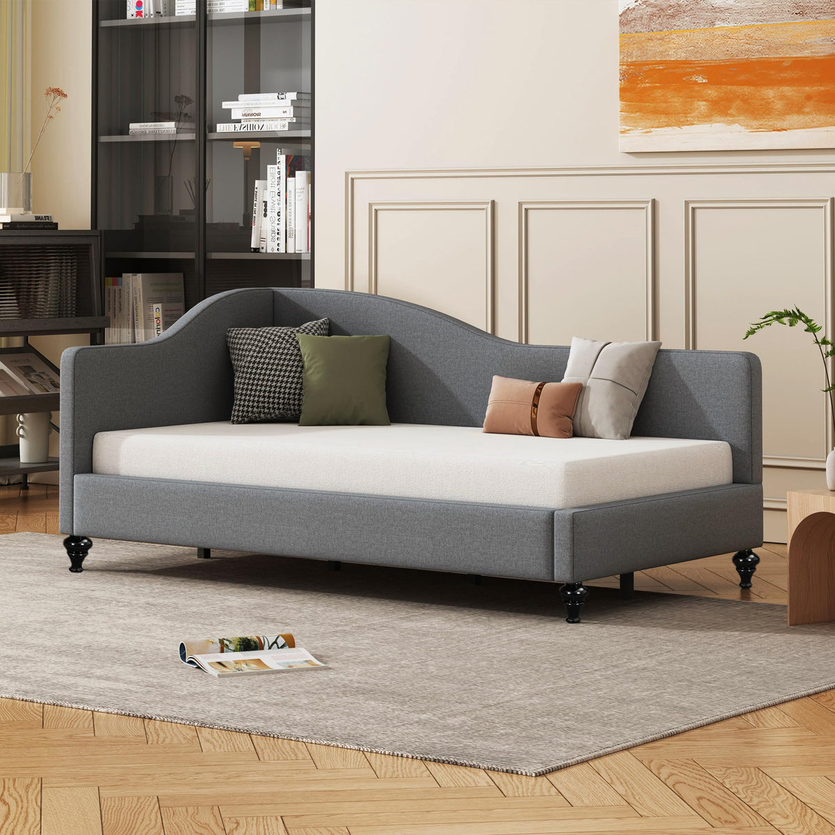 Twin Size Linen Upholstered Daybed D8582