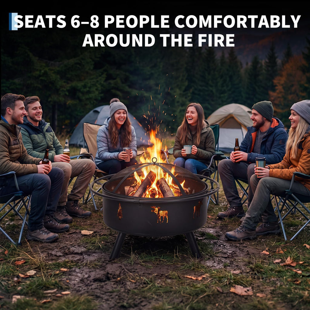 32" Round Wood Burning Fire Pit U61224