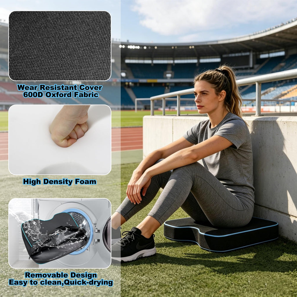 2 Pack Black Stadium Seat Cushion D548981