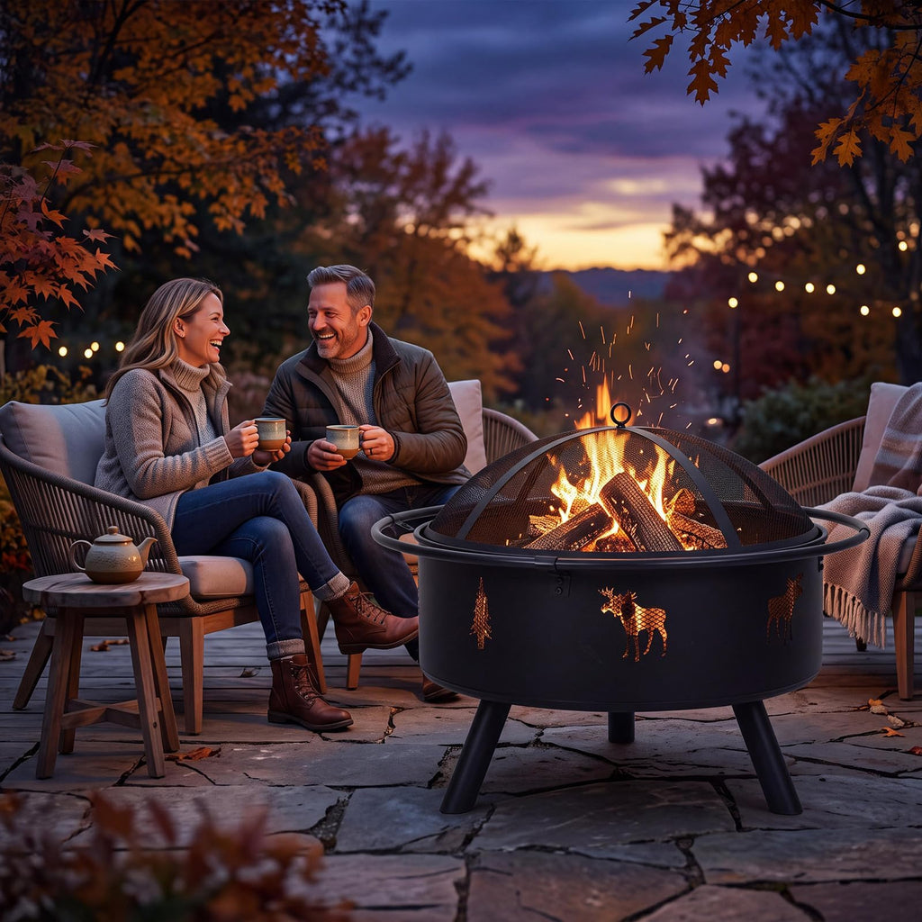 32" Round Wood Burning Fire Pit U61224