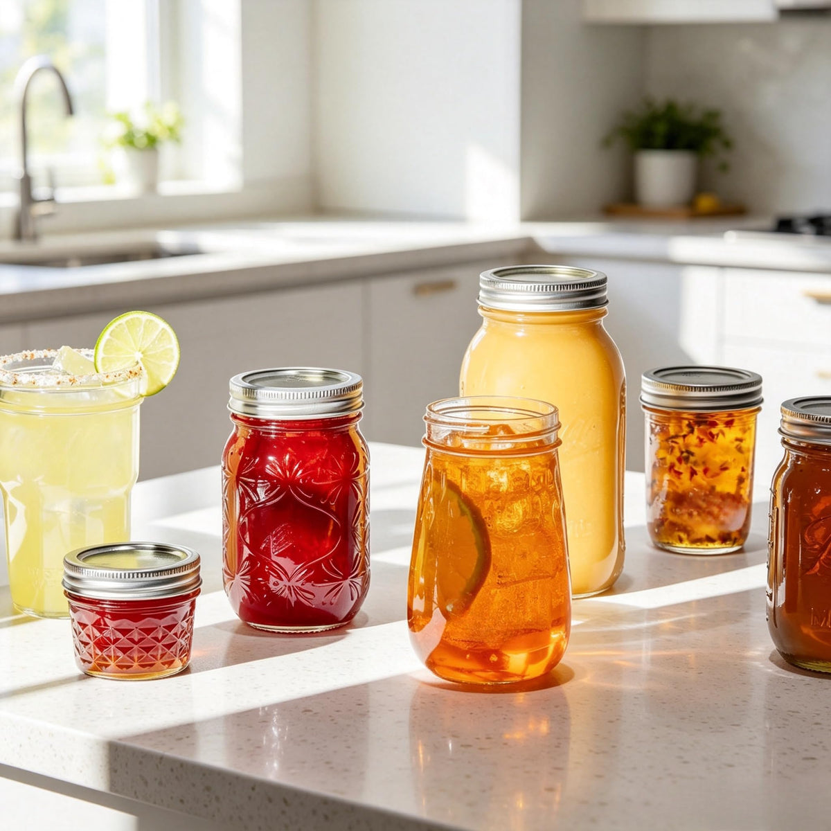 16 oz Wide Mouth Mason Jars 12 Pack D341