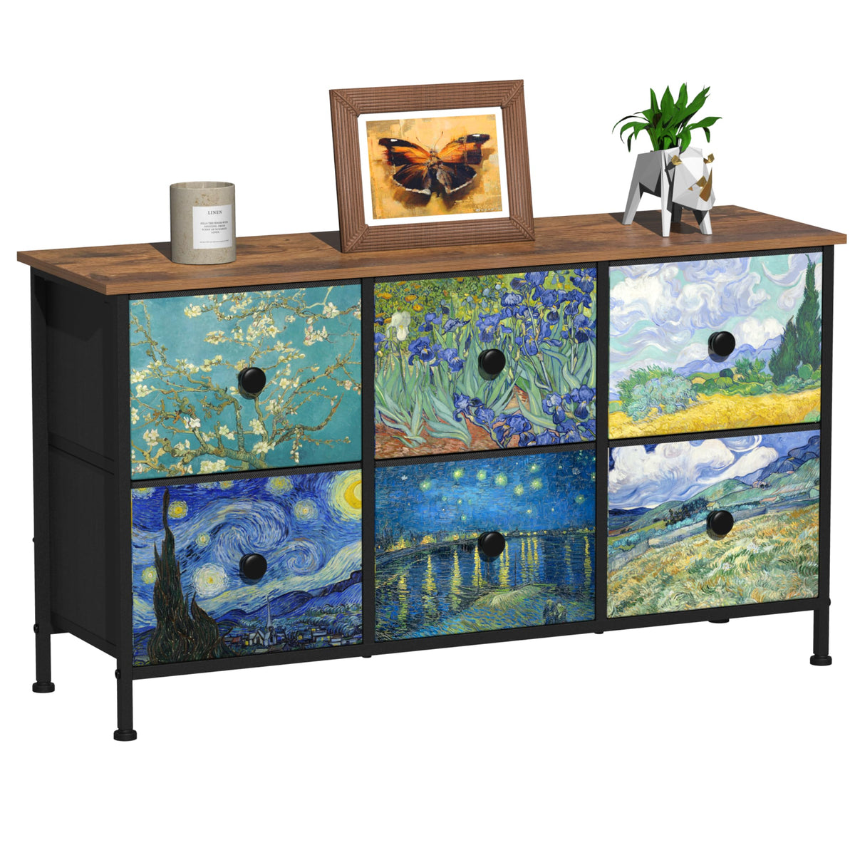 6 Drawer Dresser with Fabric Storage Drawer C899650