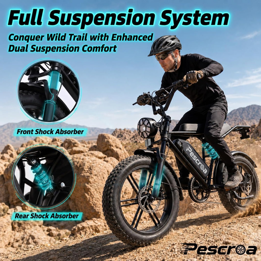 1500W Peak 20" Fat Tire Electric Bike F6606