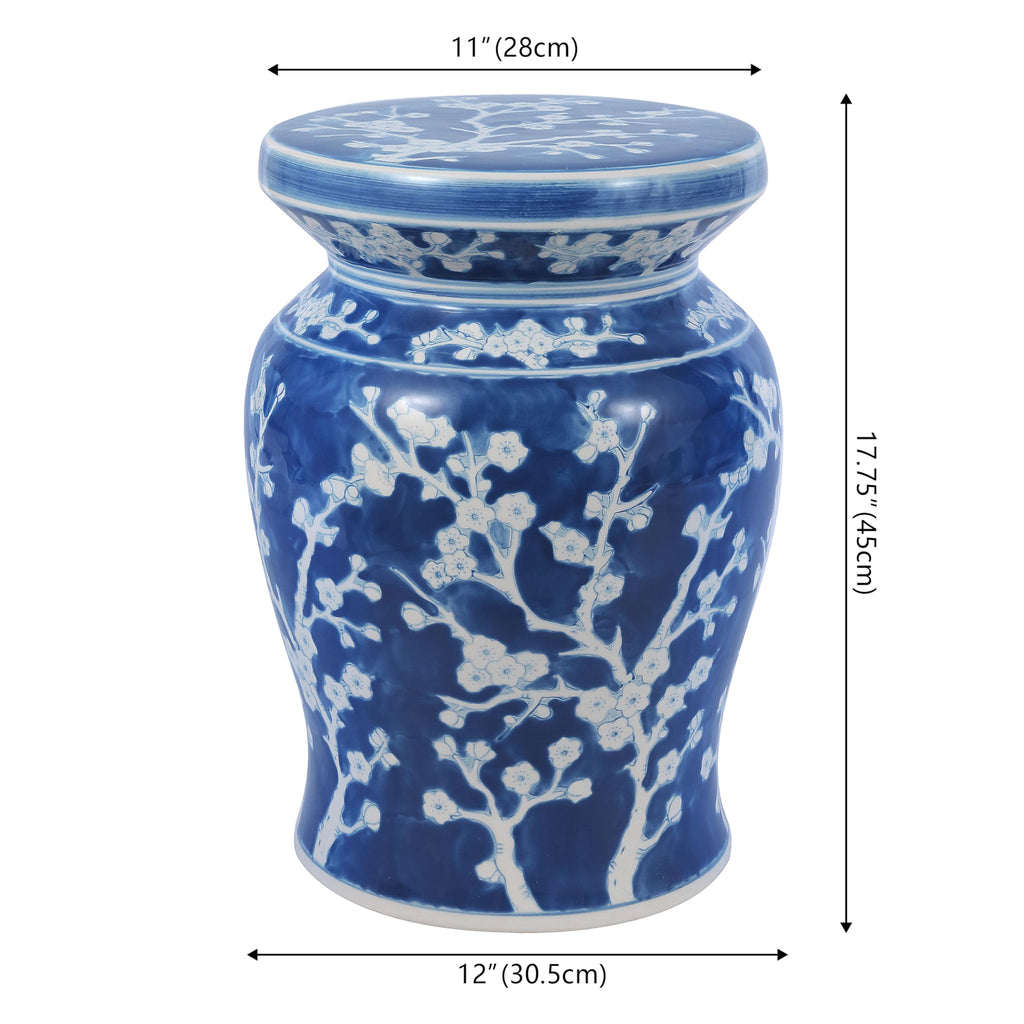 Ceramic Garden Stool 18" Side Table L493866