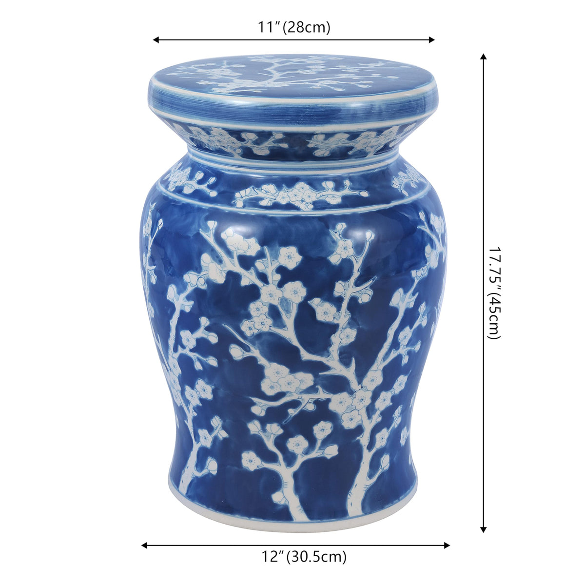 Ceramic Garden Stool 18" Side Table L493866