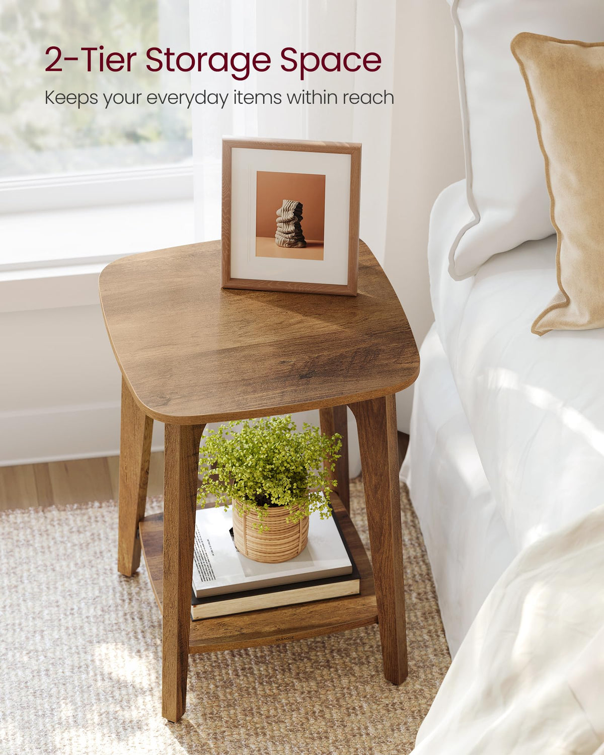 2-Tier Small Square Side Table Set of 2 Q91583